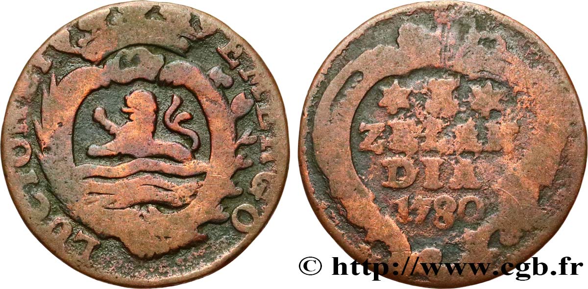 PAYS-BAS - PROVINCES-UNIES - ZÉLANDE DUIT 1780 Middelbourg TB 