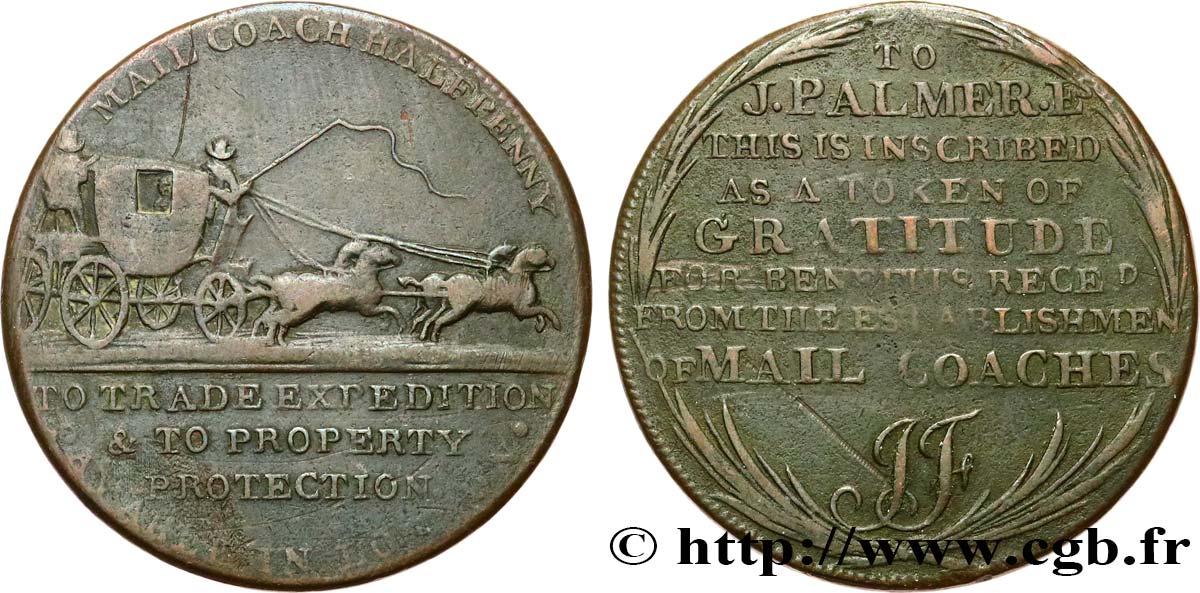 ROYAUME-UNI (TOKENS) 1/2 Penny Londres (Middlesex) n.d.  TTB 