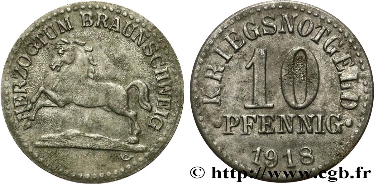 ALLEMAGNE - Notgeld 10 Pfennig Herzogtum 1918  TTB 