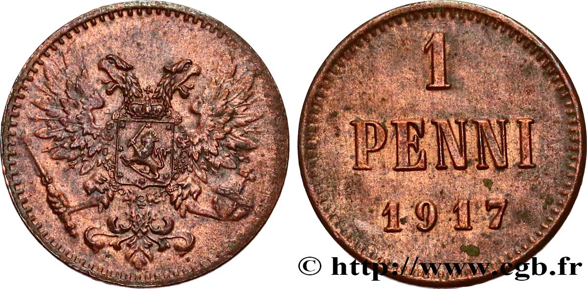FINLANDE 1 Penni 1917  SUP 