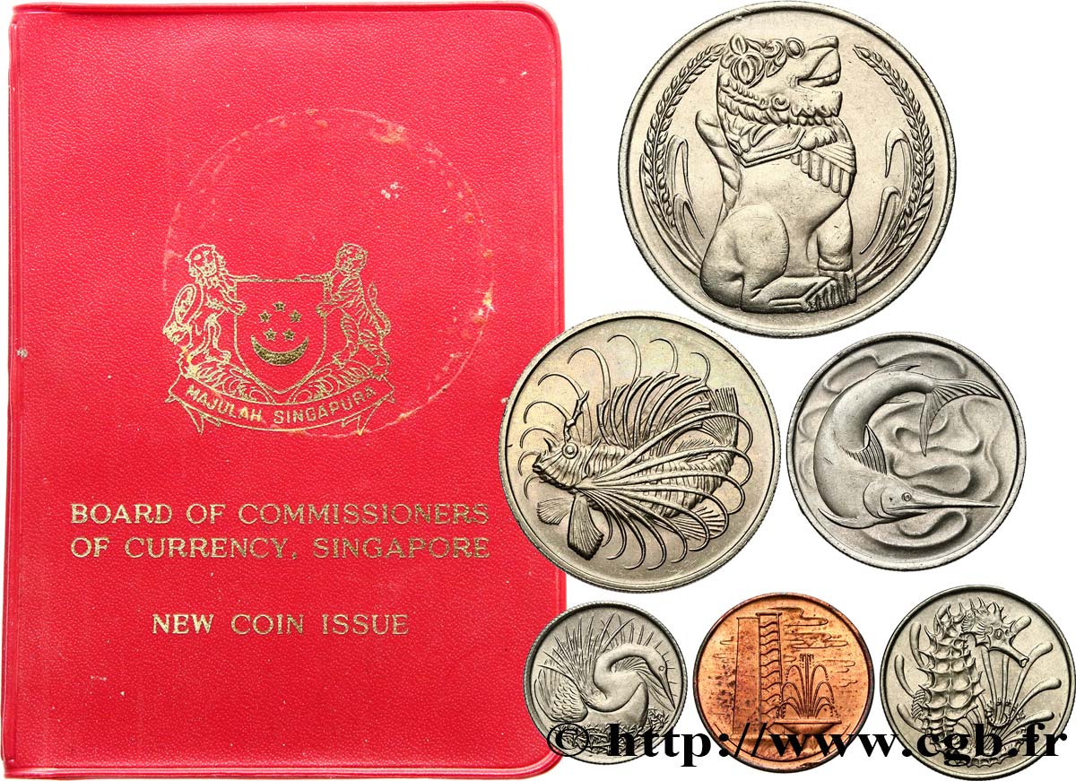 SINGAPOUR Série FDC - 6 monnaies 1967  FDC 