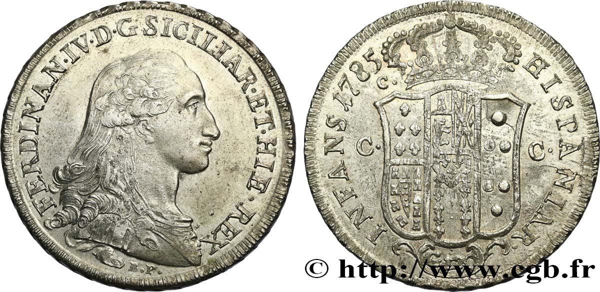 ITALY - KINGDOM OF NAPLES 1 Piastre de 120 Grana Ferdinand IV 1785