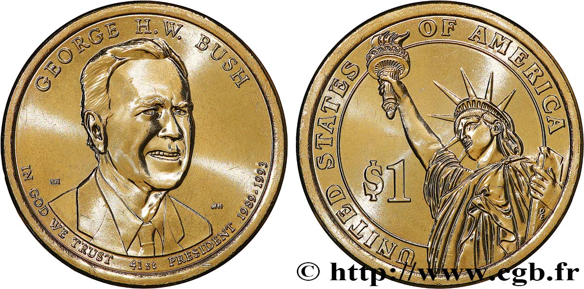 ÉTATS-UNIS D AMÉRIQUE 1 Dollar George H. W. Bush tranche A 2020 Denver SPL 