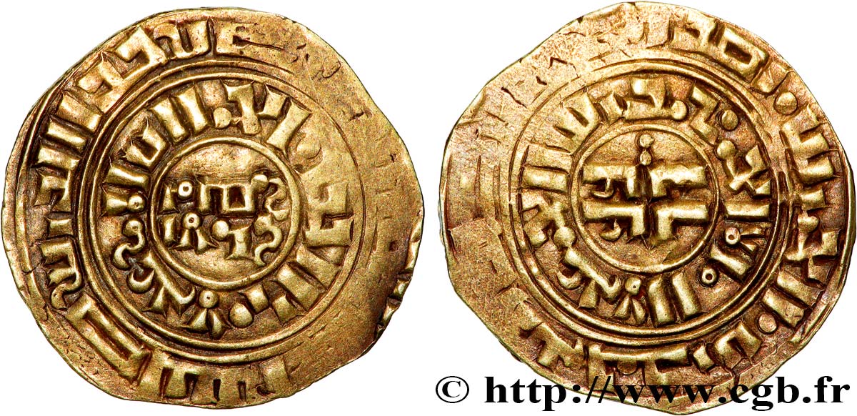 ORIENT LATIN - CROISADES - ANONYME Dinar ou Besant c. 1187-1260 Acre ? TTB 