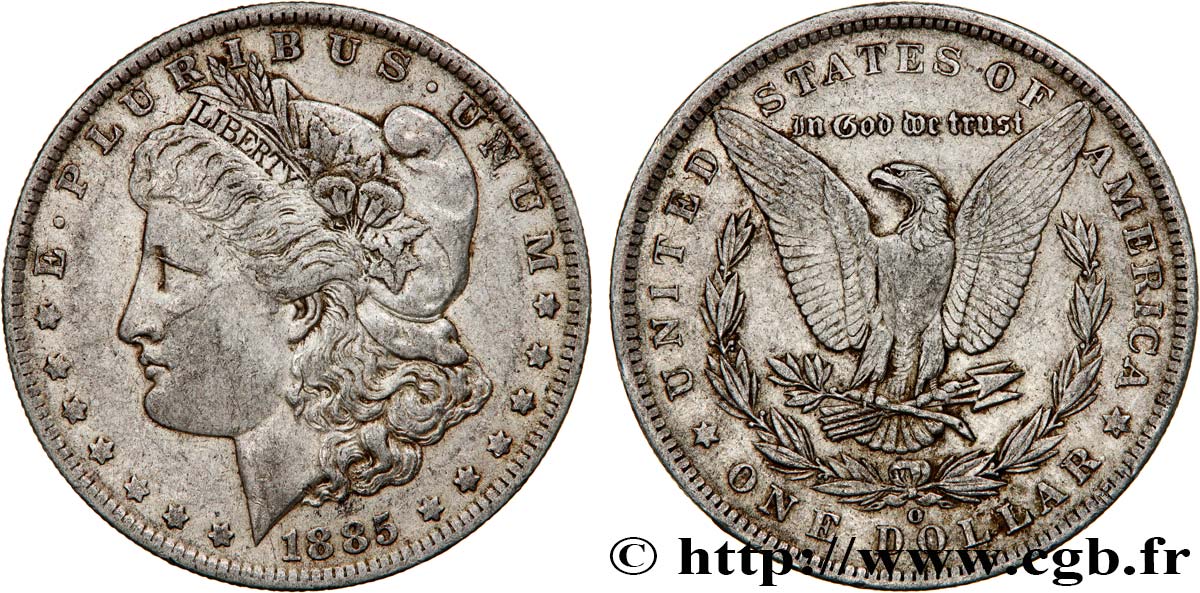 ÉTATS-UNIS D AMÉRIQUE 1 Dollar Morgan 1885 Nouvelle-Orléans TTB 
