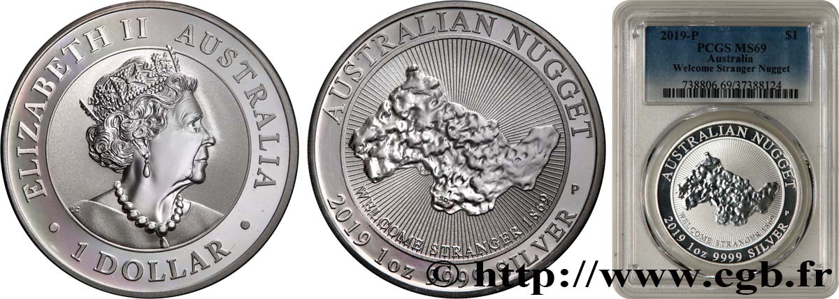 AUSTRALIE 1 Dollar Proof Welcome Stranger 2019 Perth FDC69 PCGS