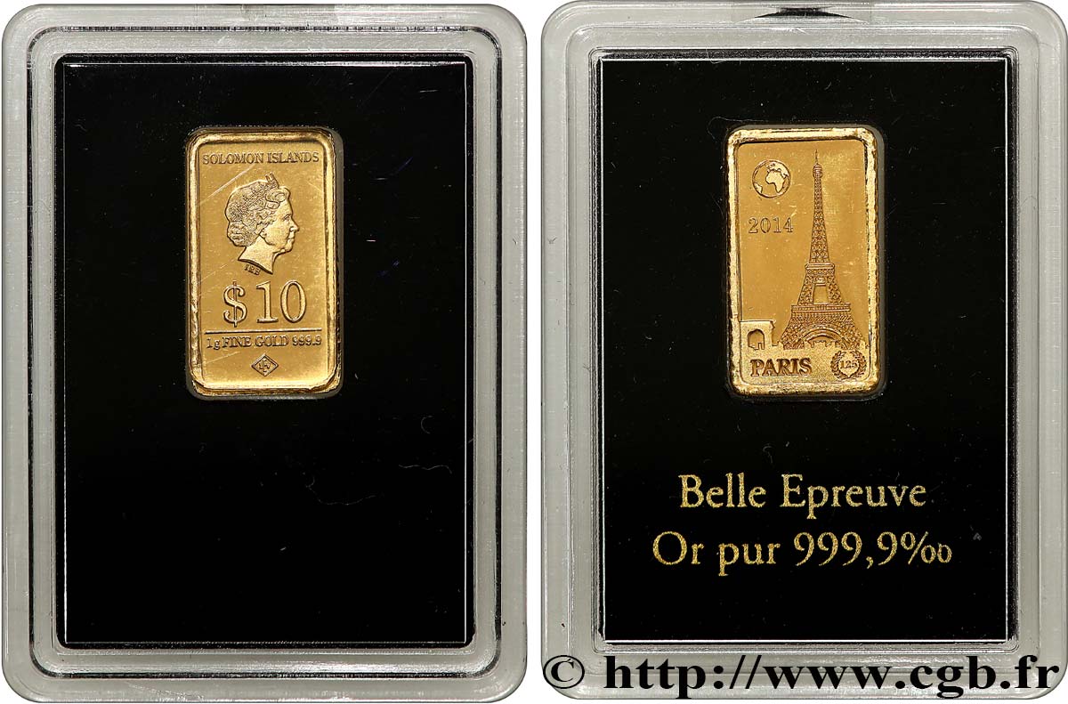 ISOLE SALAMONE 10 Dollars Proof Tour Eiffel 2014  MS 