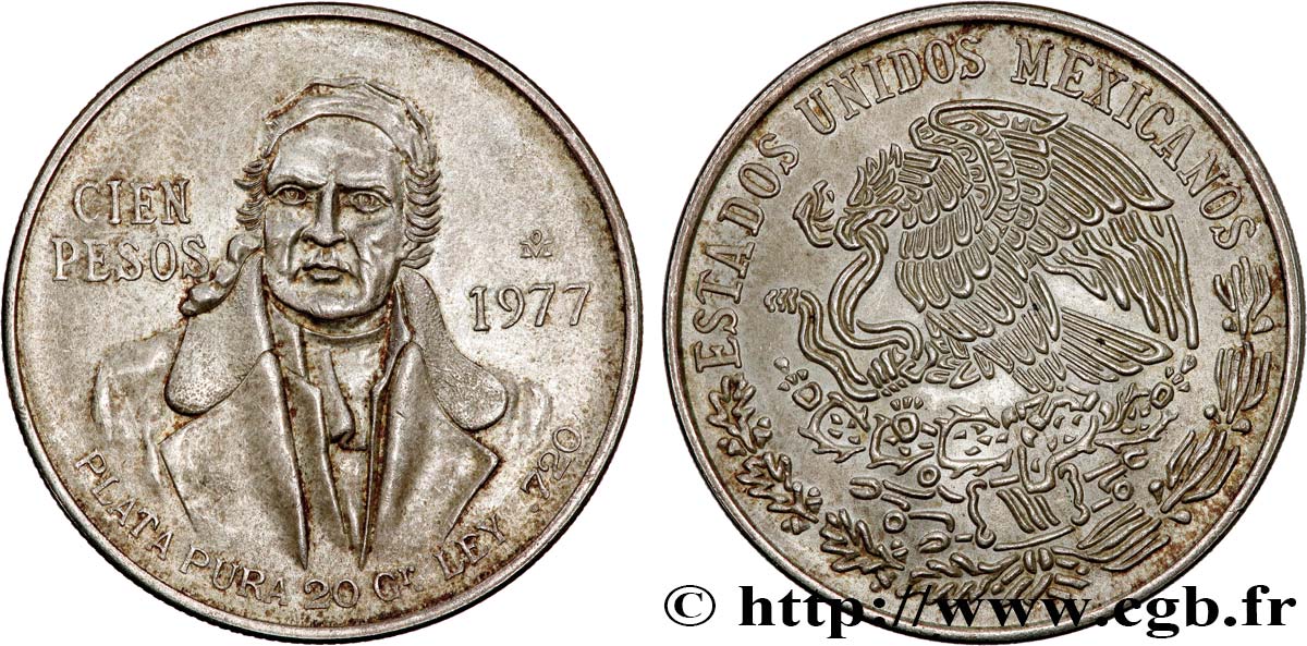 MEXIKO 100 Pesos 1977 Mexico fST 