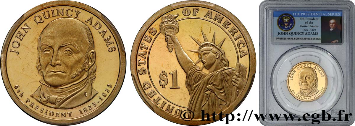 UNITED STATES OF AMERICA 1 Dollar John Quincy Adams - Proof 2008 San Francisco MS69 PCGS