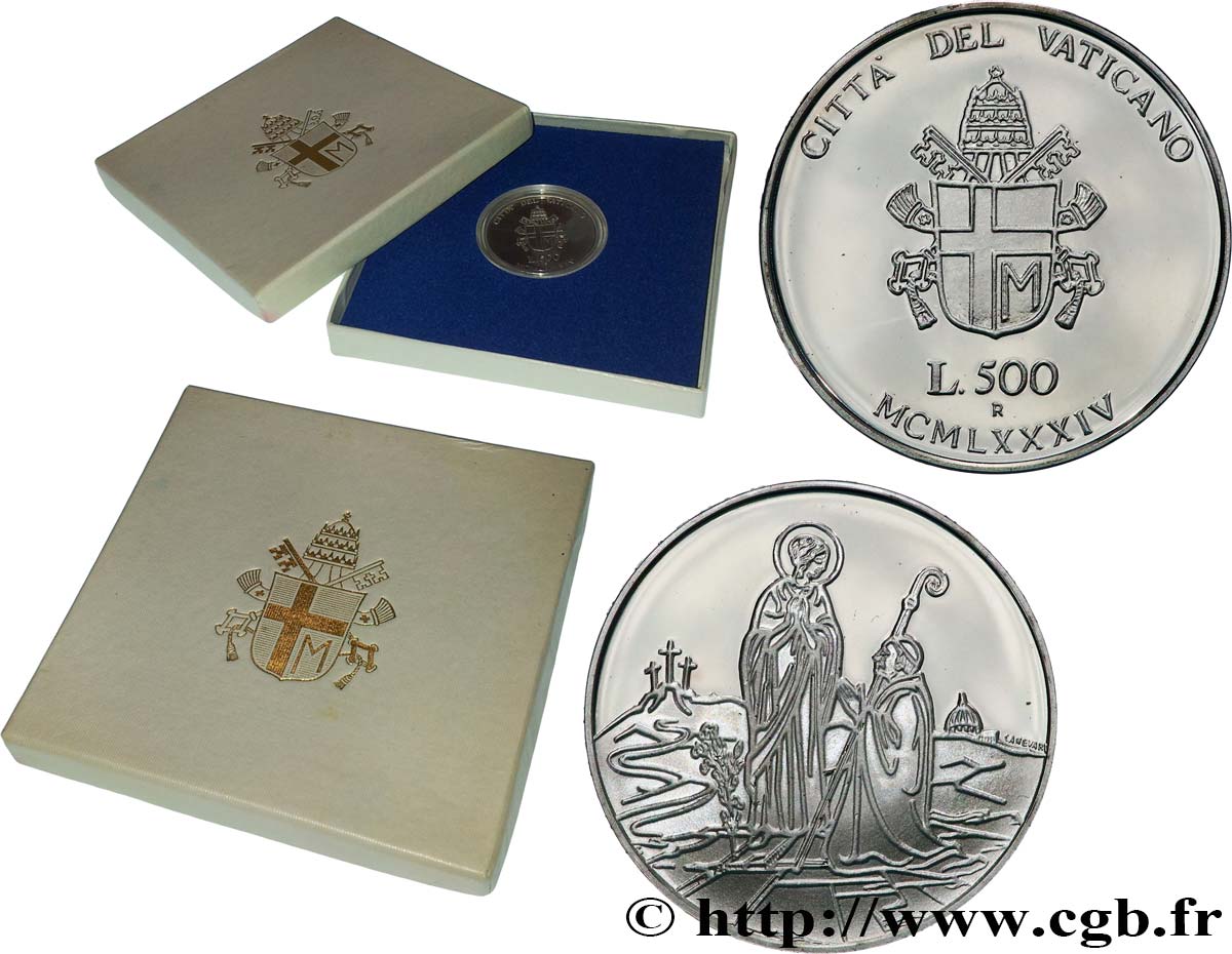 VATICAN ET ÉTATS PONTIFICAUX 500 Lire Proof 2000 ans de la naissance de la vierge Marie 1984 Rome FDC 