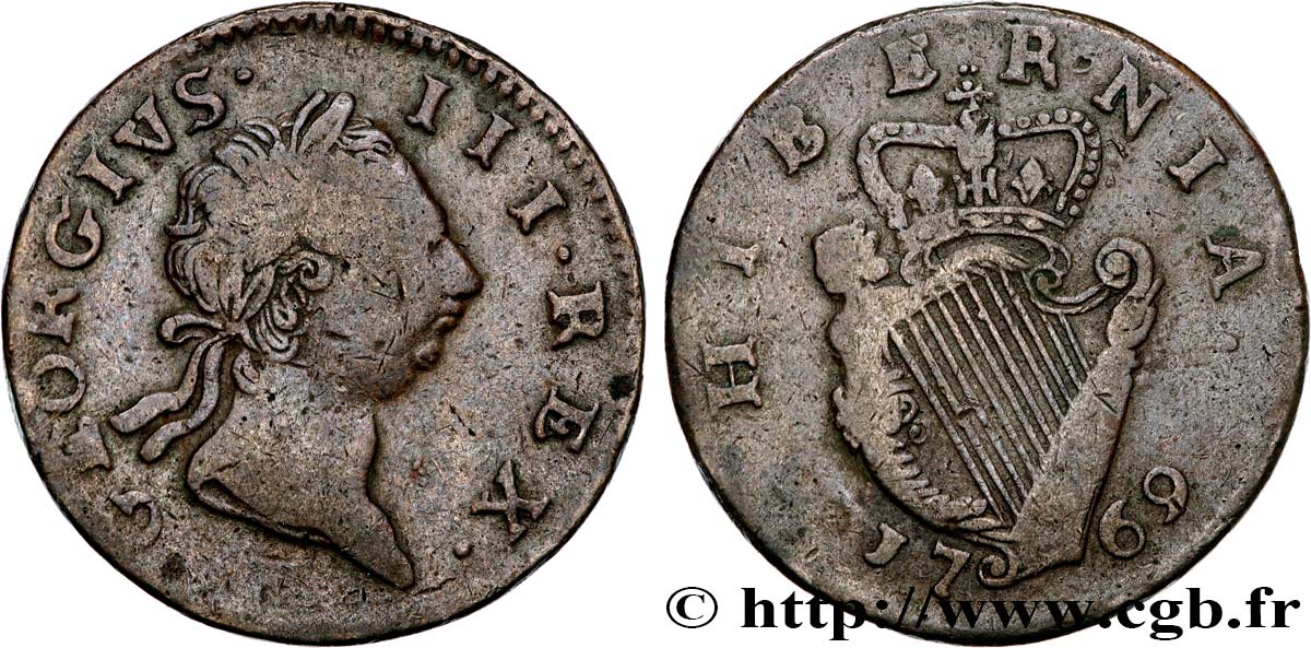 IRLANDA 1/2 Penny Georges III 1769  MB 