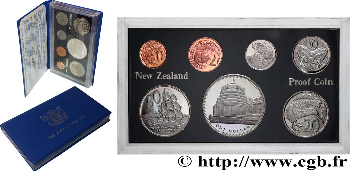 NOUVELLE-ZÉLANDE Série Proof 7 monnaies 1978  FDC 