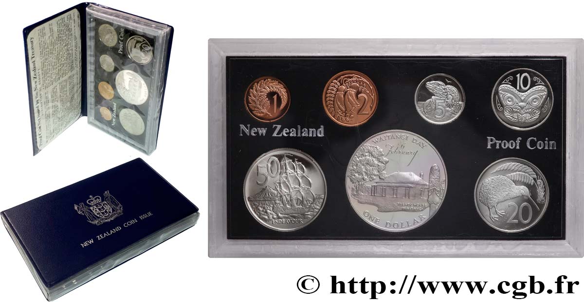 NOUVELLE-ZÉLANDE Série Proof 7 monnaies 1977  FDC 