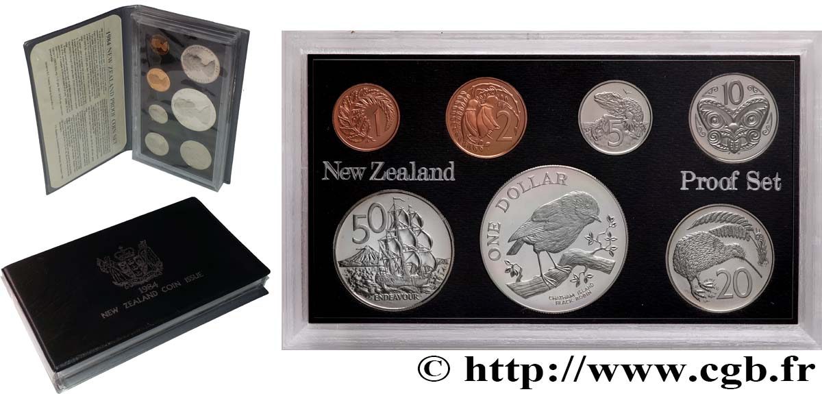 NOUVELLE-ZÉLANDE Série Proof 7 monnaies 1984  FDC 