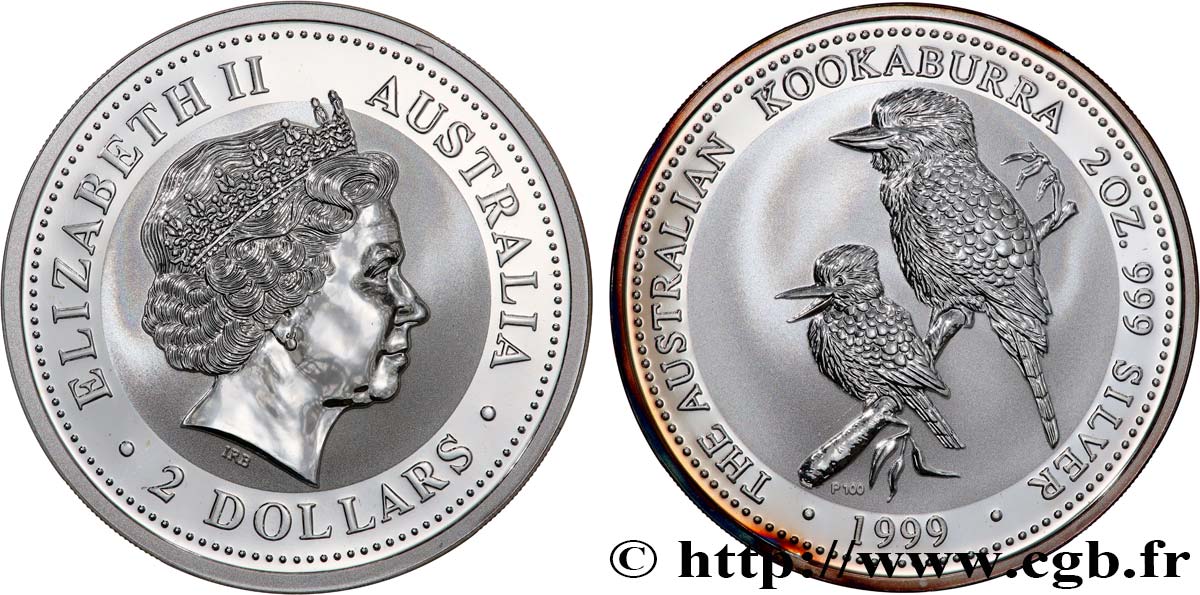 AUSTRALIE 2 Dollars Proof Kookaburra 1999  FDC 