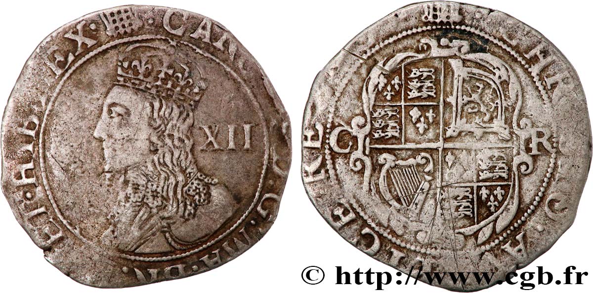 VEREINIGTEN KÖNIGREICH 1 Shilling Charles Ier 1625-1649  fSS 