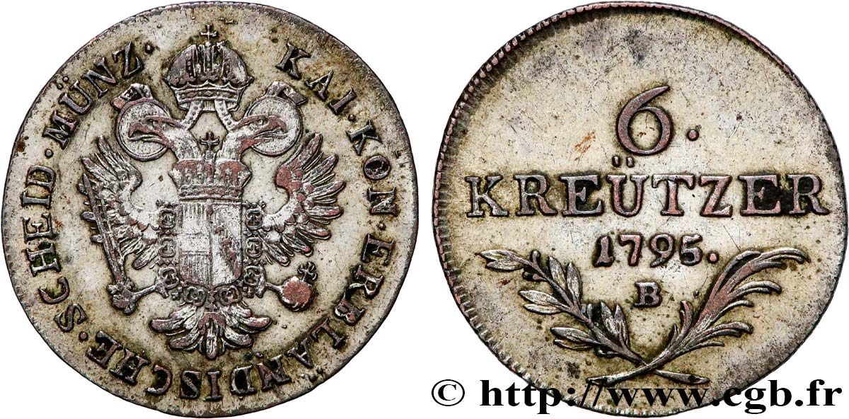 AUSTRIA 6 Kreuzer François II 1795 Vienne EBC 