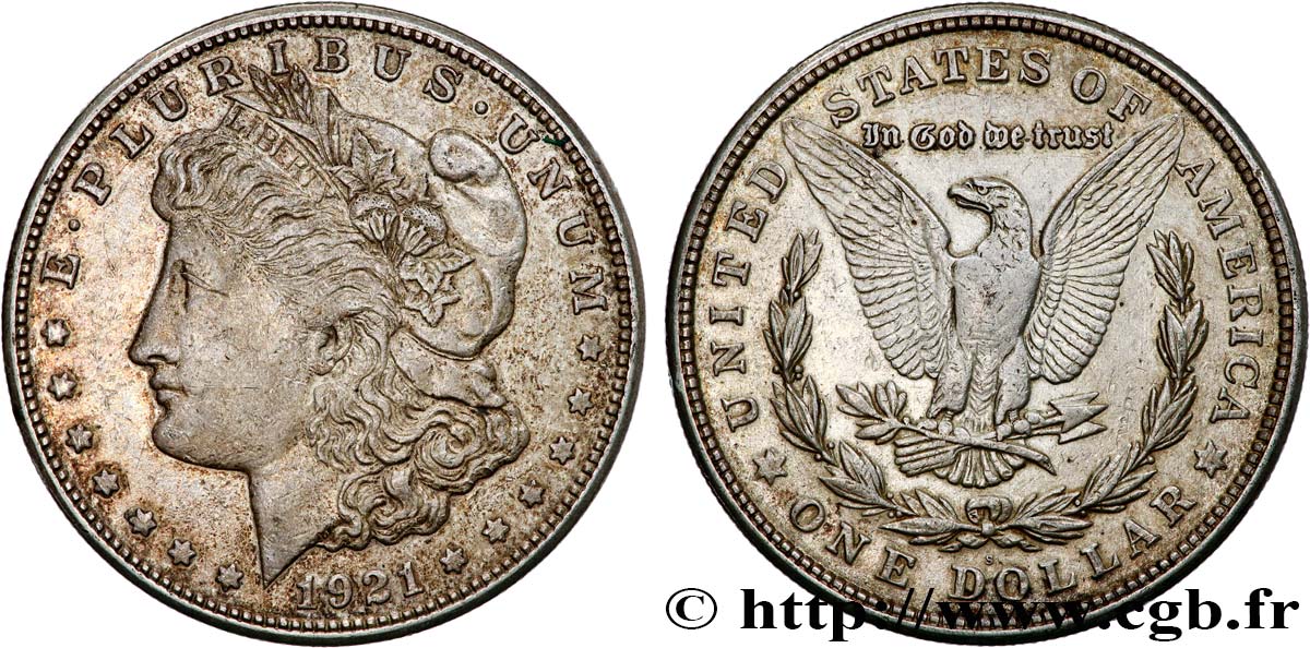 ÉTATS-UNIS D AMÉRIQUE 1 Dollar type Morgan 1921 San Francisco TTB 