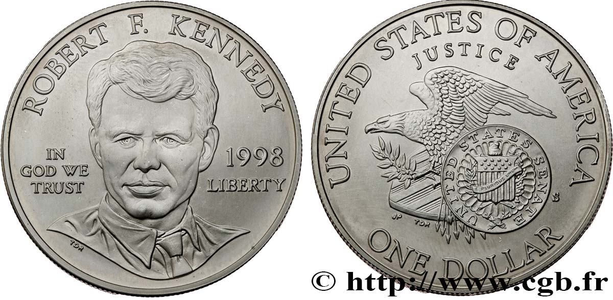 UNITED STATES OF AMERICA 1 Dollar Kennedy 1998 San Francisco MS 