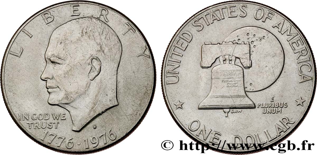 STATI UNITI D AMERICA 1 Dollar Eisenhower Bicentenaire 1976 Denver - D SPL 