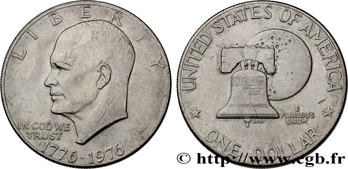STATI UNITI D AMERICA 1 Dollar Eisenhower bicentenaire 1976 Philadelphie SPL 