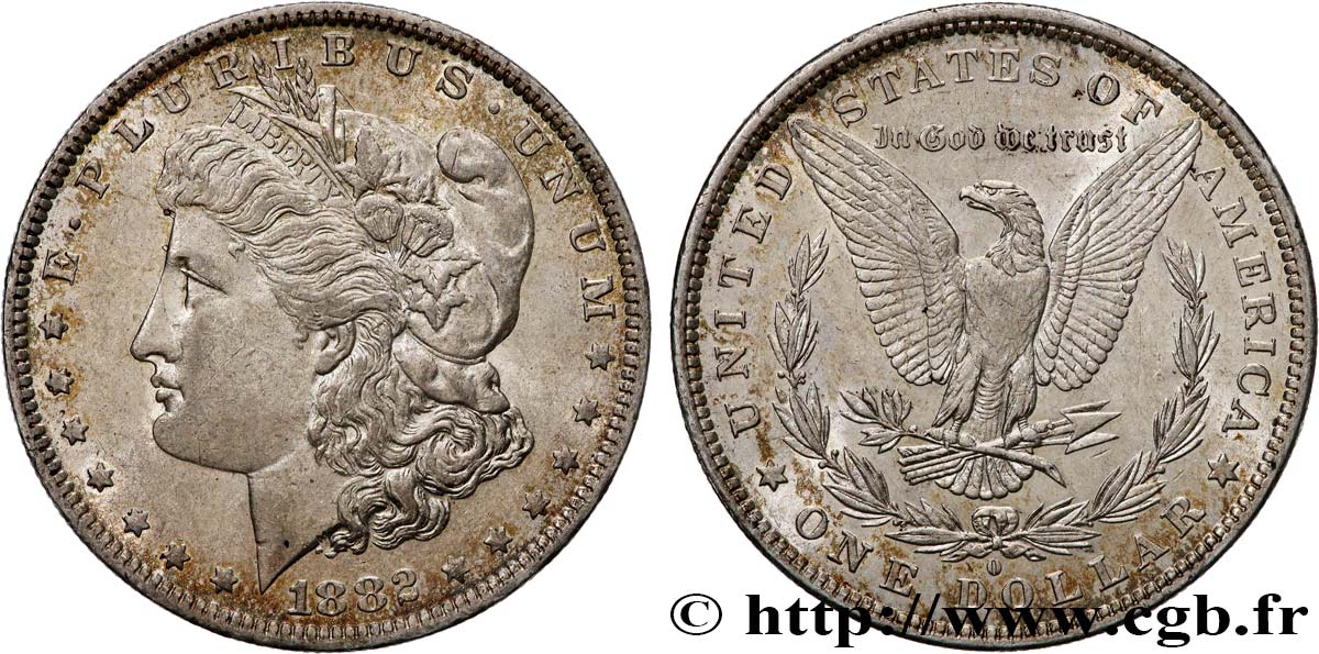 STATI UNITI D AMERICA 1 Dollar Morgan 1882 Nouvelle-Orléans SPL+ 