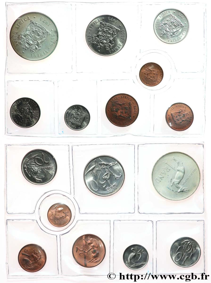 AFRIQUE DU SUD Série FDC 8 monnaies 1973  FDC 
