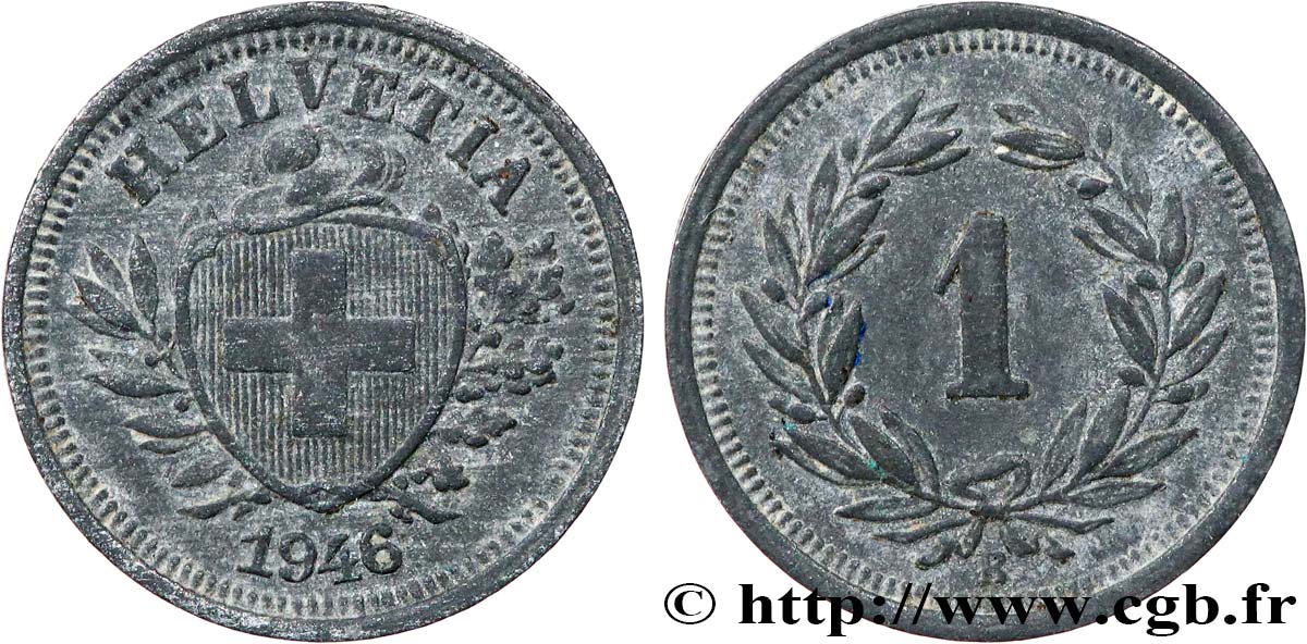 SUISSE 1 Centime Croix Suisse 1946 Berne - B TTB 