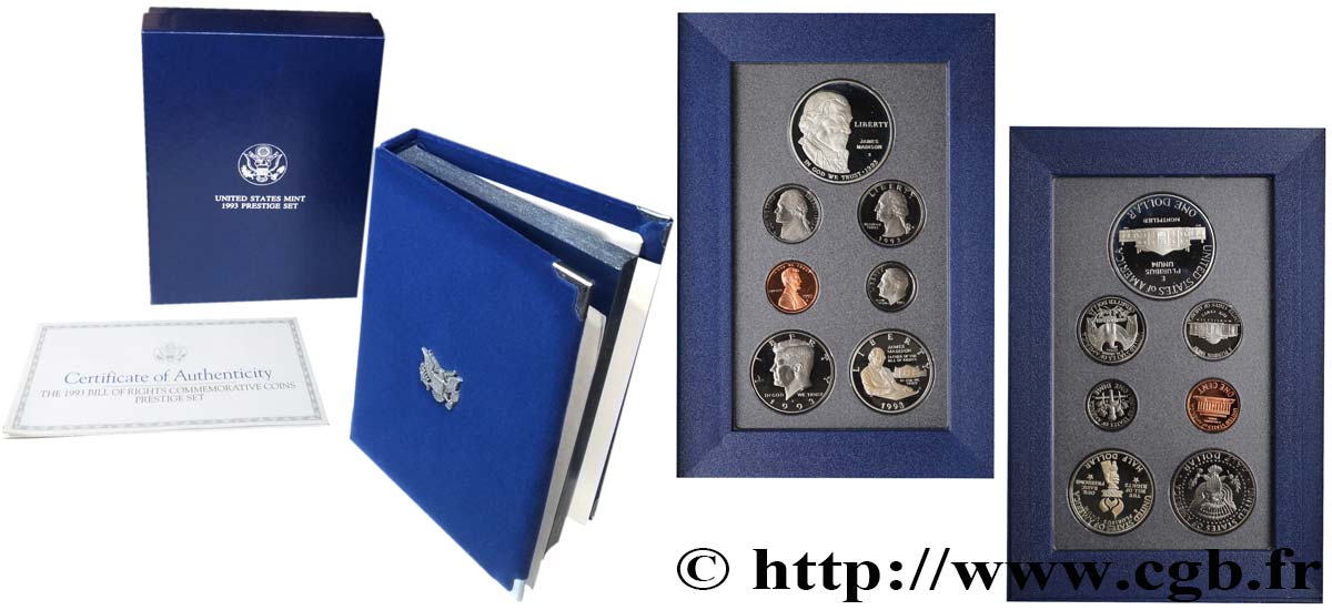 UNITED STATES OF AMERICA Série prestige Proof 1993 Philadelphie Proof set 