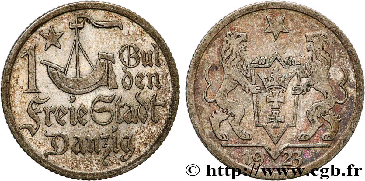 LIBERA CITTA DI DANZICA 1 Gulden 1923  q.SPL 