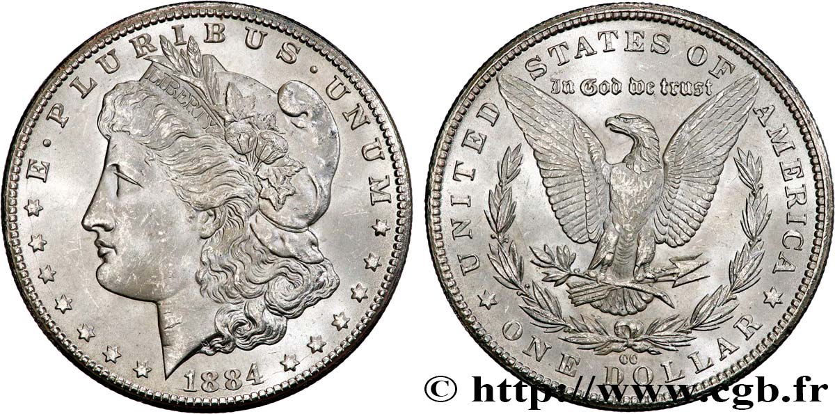 UNITED STATES OF AMERICA 1 Dollar Morgan 1884 Carson City - CC MS 