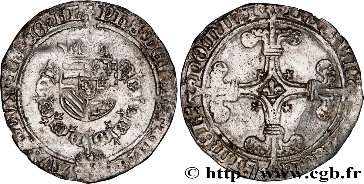 SPANISH NETHERLANDS - COUNTY OF FLANDERS - PHILIP THE HANDSOME OR THE FAIR Toison d argent n.d. Bruges XF 