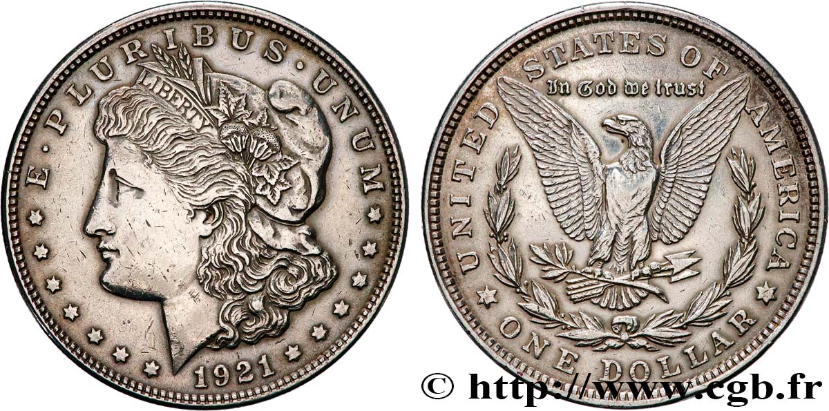 ESTADOS UNIDOS DE AMÉRICA 1 Dollar Morgan 1921 Philadelphie MBC 