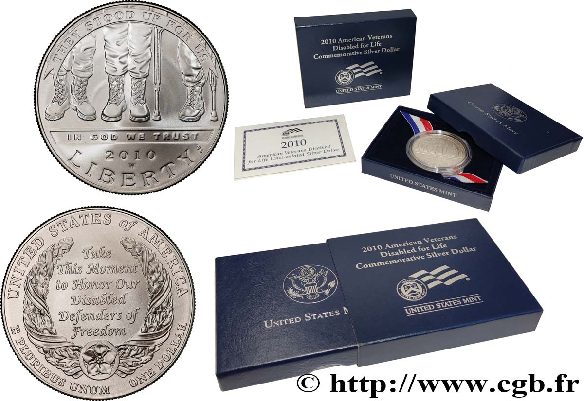 UNITED STATES OF AMERICA 1 Dollar American Veteran 2010 2010 West Point MS 