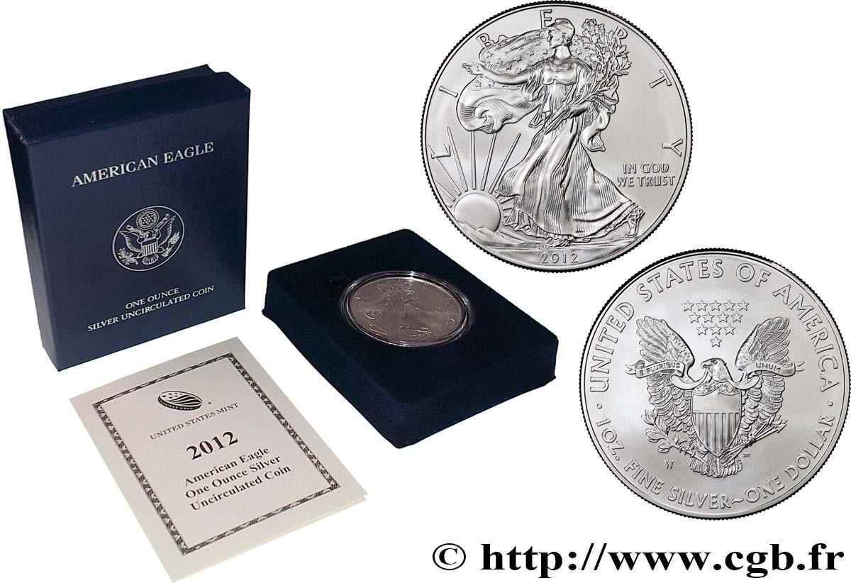 ÉTATS-UNIS D AMÉRIQUE 1 Dollar (1 Once) type Liberty Silver Eagle 2012 West Point FDC 