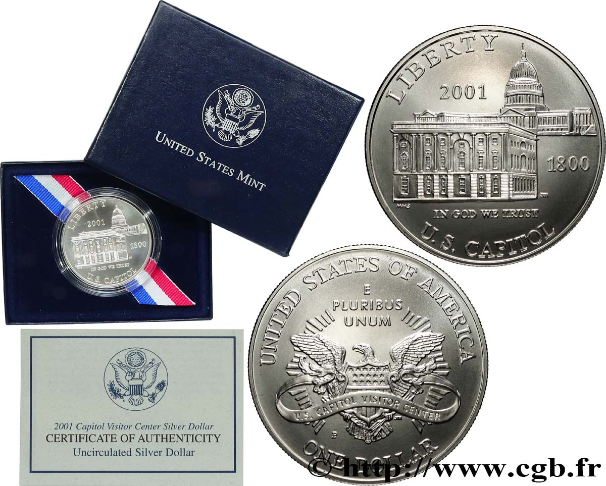 UNITED STATES OF AMERICA 1 Dollar Capitol 2001 Philadelphie MS 
