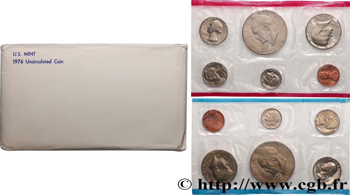 VEREINIGTE STAATEN VON AMERIKA Série 12 monnaies - Uncirculated  Coin 1976 Denver ST 