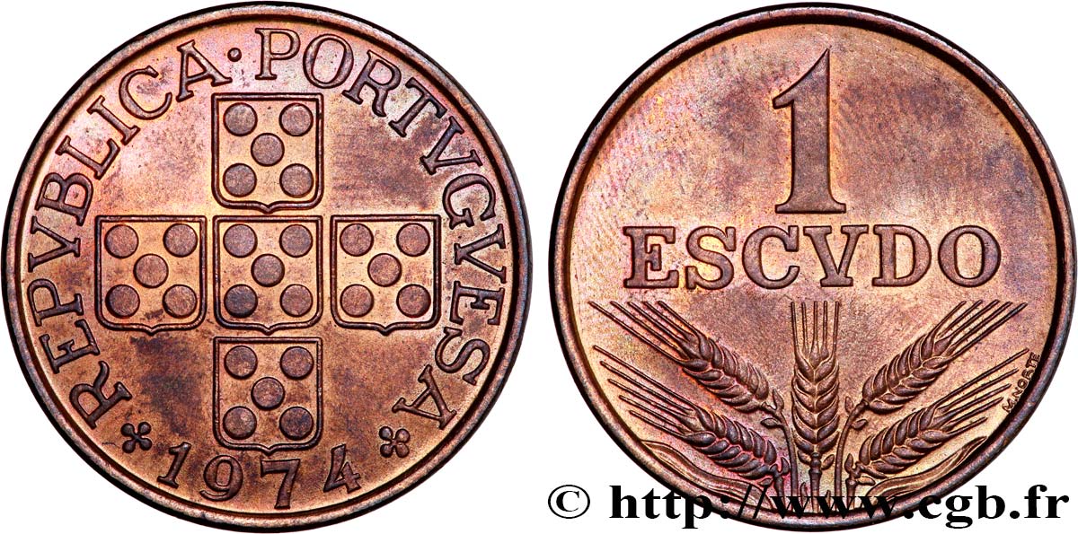 PORTUGAL 1 Escudo 1974  SC 