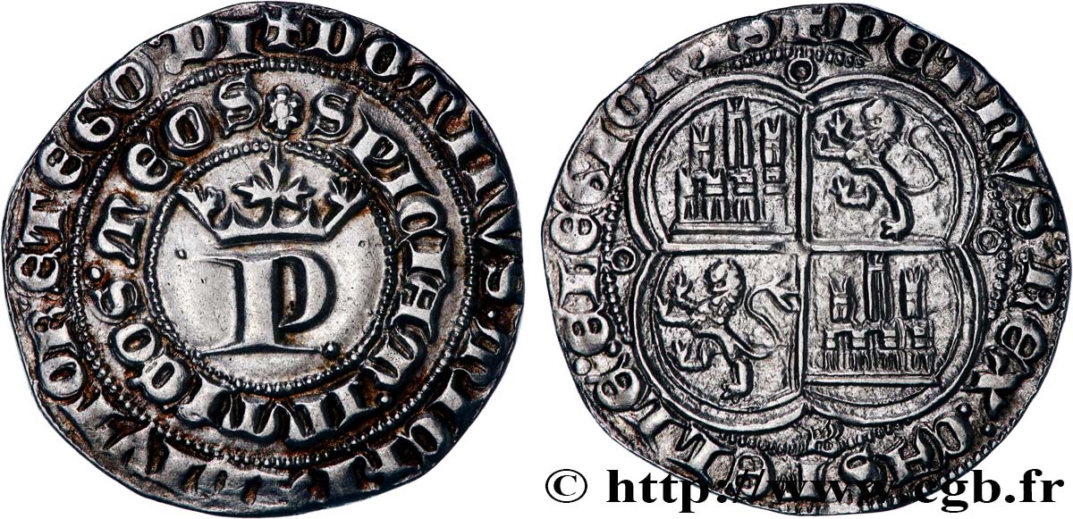 ESPAGNE - KINGDOM OF CASTILLE AND LEON - PIERRE IER Réal n.d. Burgos AU 