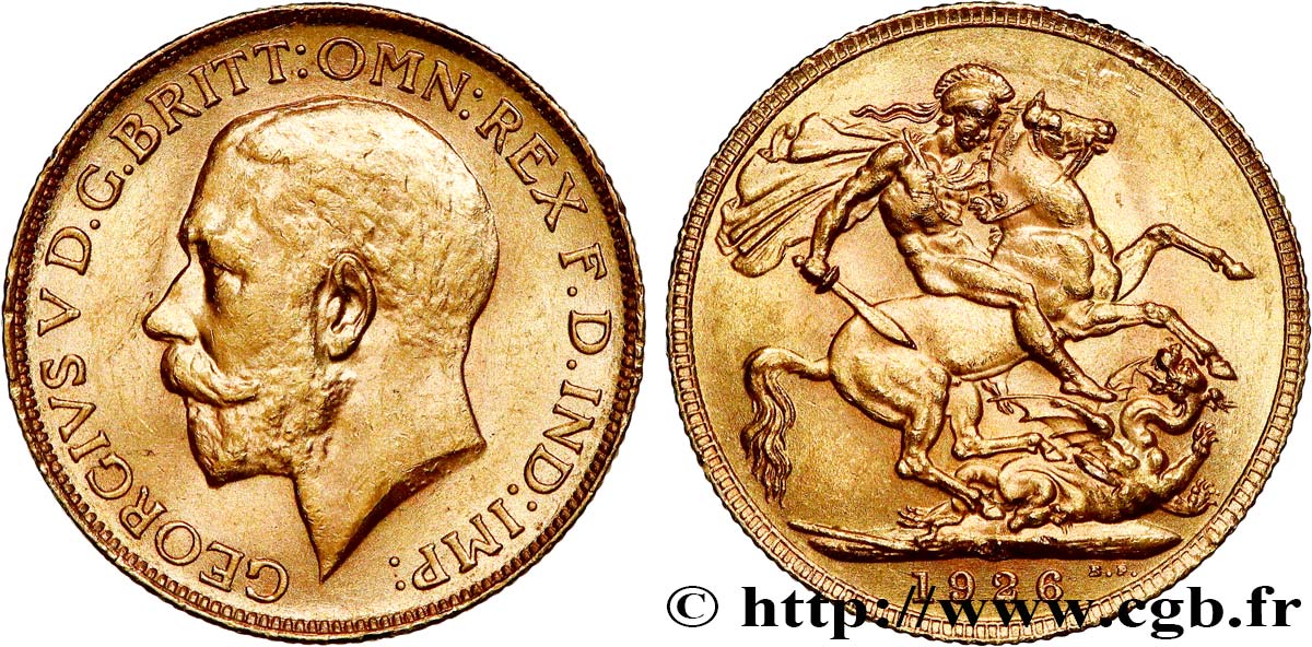 INVESTMENT GOLD 1 Souverain Georges V 1926 Afrique du Sud q.SPL 