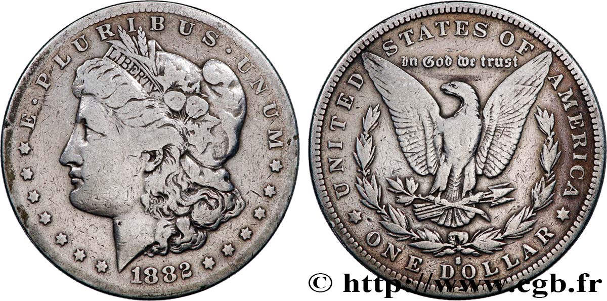 ÉTATS-UNIS D AMÉRIQUE 1 Dollar Morgan 1882 San Francisco TB+ 