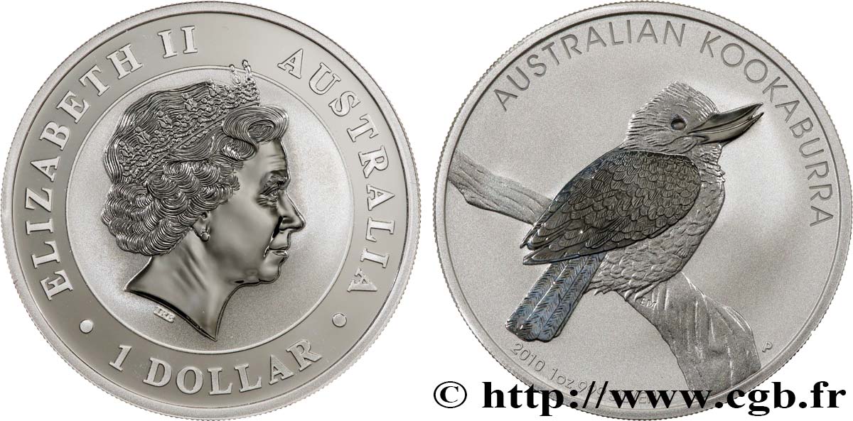 AUSTRALIA 1 Dollar kookaburra Proof 2010 Perth FDC 