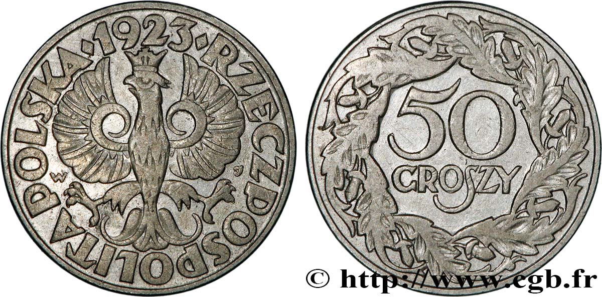 POLONIA 50 Groszy 1923 Varsovie EBC 