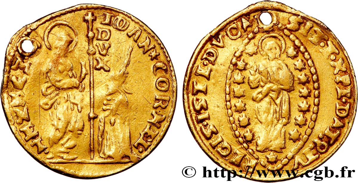 ITALIE - VENISE - GIOVANNI II CORNER (111e doge) Zecchino (Sequin) n.d. Venise q.BB 