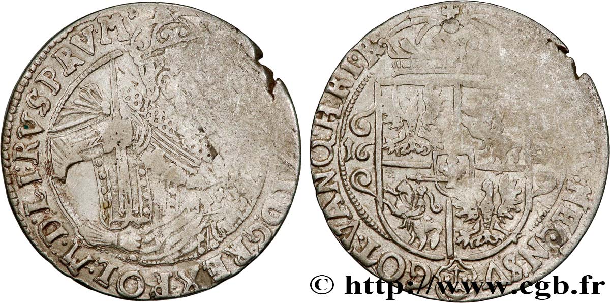 POLONIA 1/4 de Thaler Sigismond III Vasa 1622 Cracovie BC+ 