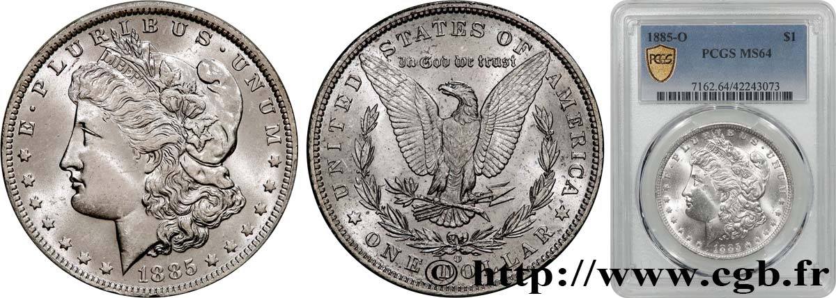 ÉTATS-UNIS D AMÉRIQUE 1 Dollar Morgan 1885 Nouvelle-Orléans SPL64 PCGS