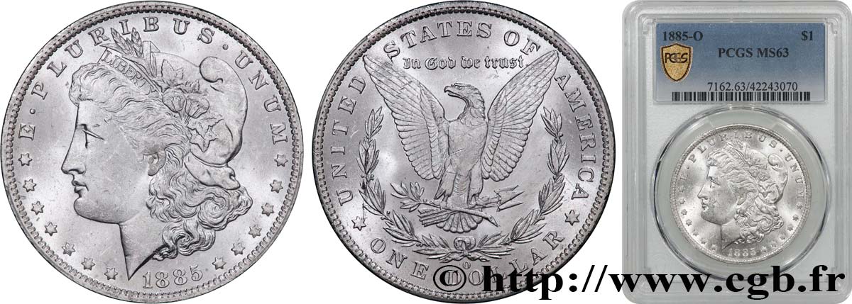 ESTADOS UNIDOS DE AMÉRICA 1 Dollar Morgan 1885 Nouvelle-Orléans SC63 PCGS