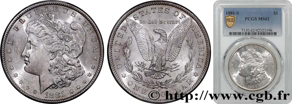 ÉTATS-UNIS D AMÉRIQUE 1 Dollar Morgan 1881 San Francisco SPL62 PCGS
