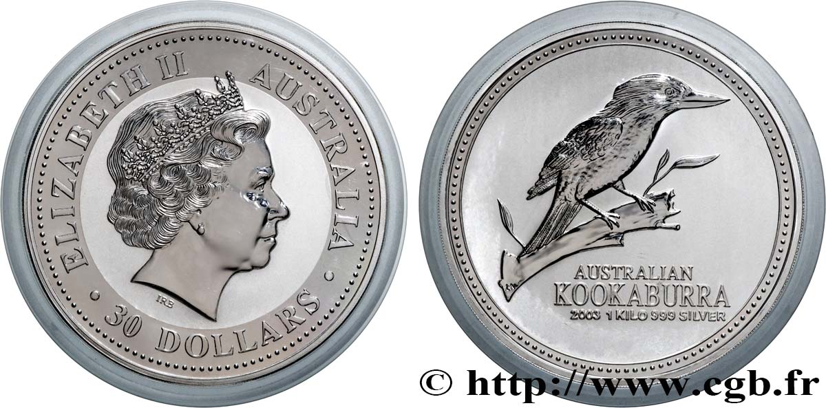 AUSTRALIE 30 Dollars Proof Kookaburra 2003  FDC 
