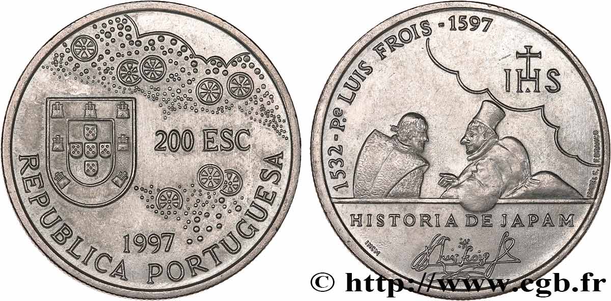 PORTUGAL 200 Escudos Jésuite Luís Fróis 1997  AU 